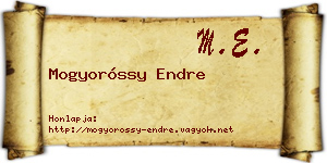 Mogyoróssy Endre névjegykártya