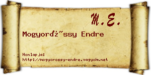 Mogyoróssy Endre névjegykártya